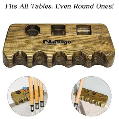 Cue Rest Cue Stick Holder Pool Cue Holder - style: Wood-5 Holes
