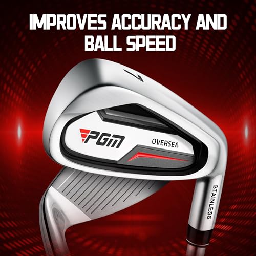 PGM 13/18 Pieces Men's Complete Golf Club Set with Driver, Fairway, Hybrid, Irons, Putter, Stand Bag & Headcovers - Ideal for Beginners (Standard/+1inch Sizes)