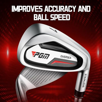 PGM 13/18 Pieces Men's Complete Golf Club Set with Driver, Fairway, Hybrid, Irons, Putter, Stand Bag & Headcovers - Ideal for Beginners (Standard/+1inch Sizes)