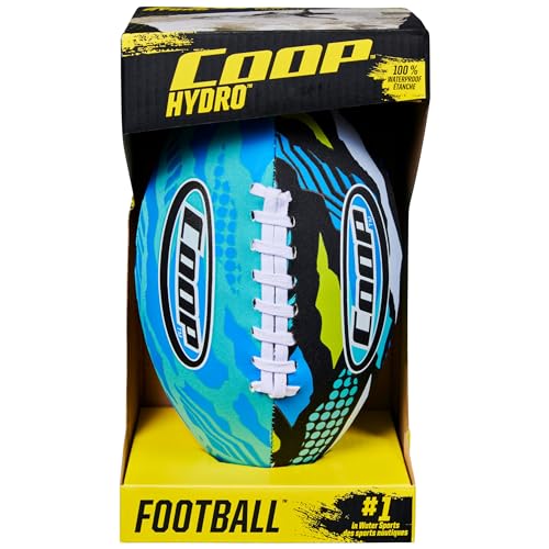 Swimways Hydro Waterproof Football, Outdoor Games for Adults and Kids, Swimming Pool Accessories and Pool Party Games,9.25 Inches, Green - color: Blue