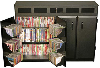 Venture Horizon Top Load Media Cabinet - Black - color: Black-finish