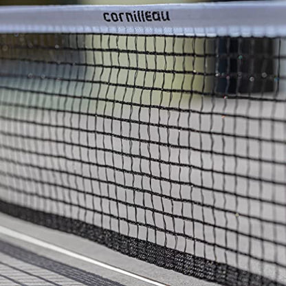 CORNILLEAU - Origin Outdoor Table - Design Ping-Pong Table - Made in France - Convertible - White - style: Fabric net - Tabletop Dark Stone