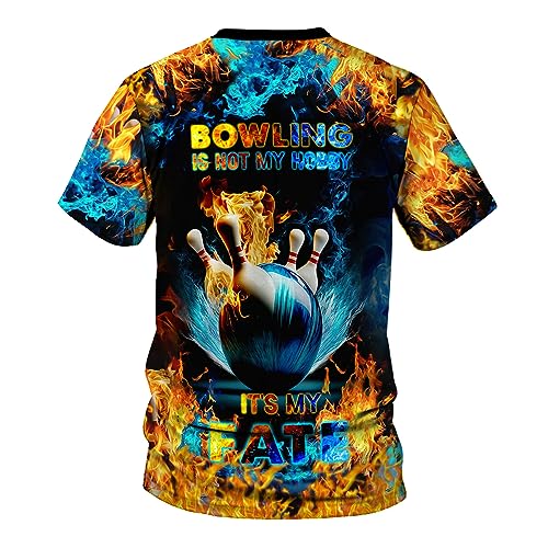 Rivelus Personalized Name Bowling Shirts for Men and Women 3D, Bowling Shirts for Team Bowling, Bowling Shirts Gift - color: Blm26