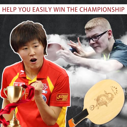 YAN-Long Professional Ping Pong Paddle,Built-in Arylate Carbon Table Tennis Racket,for Intermediater and Advanced Players or Table Tennis Enthusiast（Single Racket）