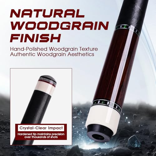 HMQQ Carbon Fiber Pool Cue Stick 58” 2-Piece, Low Deflection Billiard Cue, 11.5mm Pro Shaft, Adjustable Weight, Professional Pool Stick with Case, 19oz, 3/8x10 Joint, for Men Women Players - color: Purple