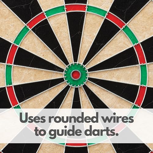 Viper League Pro Regulation Bristle Steel Tip Dartboard Starter Set with Staple-Free Bullseye, Radial Spider Wire, High-Grade Sisal with Rotating Number Ring, Chalk Cricket Scoreboard, Steel Tip Darts