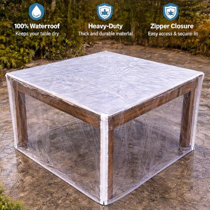Custom Size Dust Cover - Clear Waterproof Protective Cover with Zipper & Drawstring, Heavy Duty, Transparent Design for Equipment, Furniture & Shelving