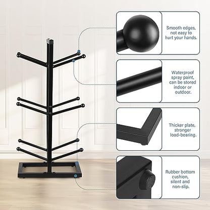 Basketball Organizers Metal Ball Storage Rack Sports Storage for Indoor Outdoor - style: 3-Layer