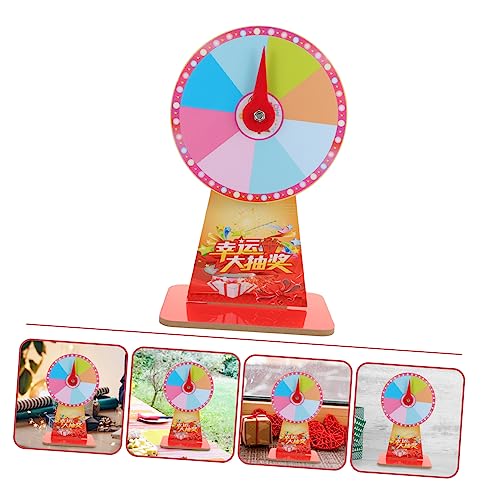 Roulette Wheel Game for Parties Rotating Tabletop Raffle Wheel Plastic Carnival Game Props Style Fun for Adults and Boys and Girls
