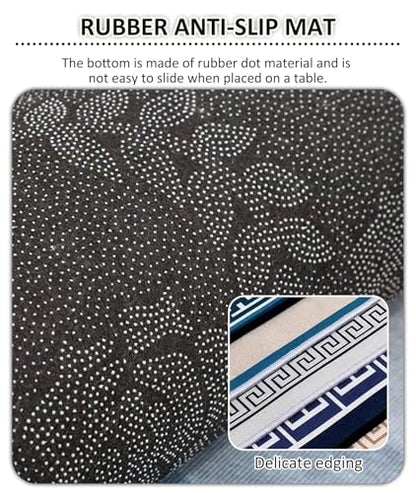 Round Mahjong Mat Silent and Noise Reduction Mahjong Tablecloth with Rubber Backing Large Play Mat for Poker, Card, Board, Tile Games(Creamy,80cm/31.49in) - color: Creamy, size: 80cm/31.49in