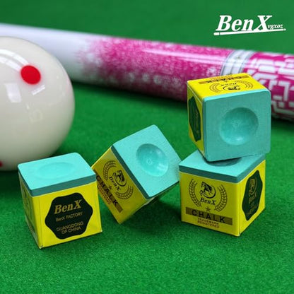 Pool Cue Chalk 24 Pack (2x12 Boxes) - Blue Billiard Chalk Cubes, High Grip Formula, Professional Tournament Grade, Mess-Free Application for Enhanced Spin & Control - style: 3A-Green