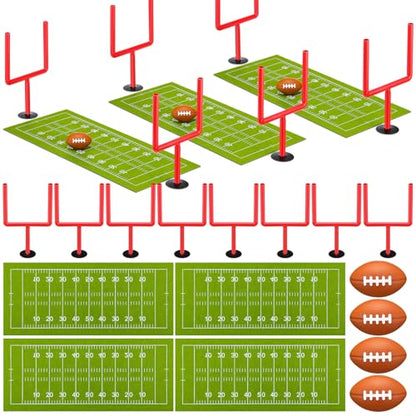 Simgoing 4 Set Soccer Football Centerpieces Table Decor Sports Party Decorations Pitch on The Table Game with 4 Flick Games Set Office Sports Party Favors(Football) - style: Football