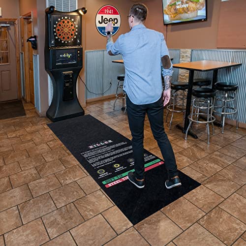 PIG Home Solutions Self-Sticking Dart Mat – Dart Game - Black – 3’ x 10’ - style: Dart Game (Killer)