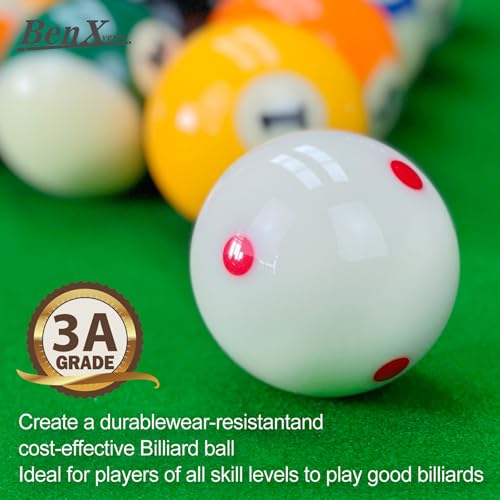 Billiard Training Cue Ball, 2.25" Standard Size Pool Practice Cue Ball, Wear-Resistant Training Ball for Home Game Rooms - color: White