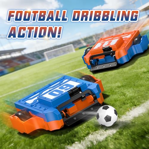 Remote Control Battle Robots Soccer Robot Game Set for Kids, 2-Player RC Football Robots Table Game with 2 Balls & 2 Goals, Fighting Robot STEM Toy Birthday Gift for Boys and Girls Age 5 & Up