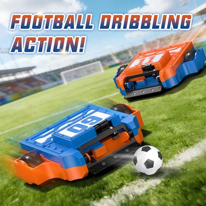 Remote Control Battle Robots Soccer Robot Game Set for Kids, 2-Player RC Football Robots Table Game with 2 Balls & 2 Goals, Fighting Robot STEM Toy Birthday Gift for Boys and Girls Age 5 & Up