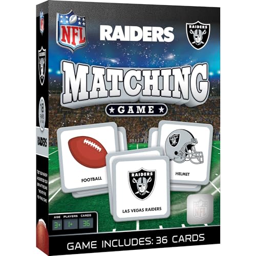 MasterPieces Sports Games - Las Vegas Raiders NFL Matching Game - Game for Kids and Family - Laugh and Learn - style: Las Vegas Raiders