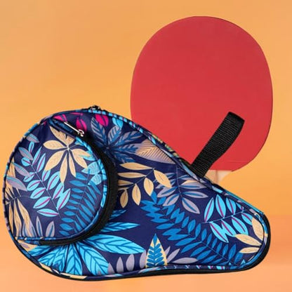 Table Tennis Paddle Bag Paddles Case Cover Waterproof Pong Racket Bat Storage Case Holder with Pong Ball Storage Pocket Organizer
