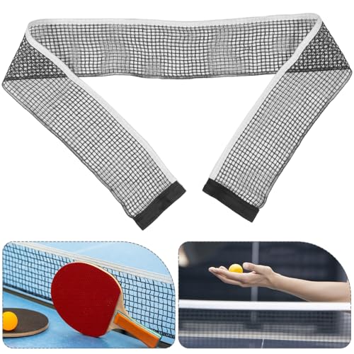 Retractable Table Tennis Net with Dense Polyester-Cotton Mesh for Ball Retention Portable and Foldable Design for Easy Storage Quick Setup Replacement Net for Standard Tables