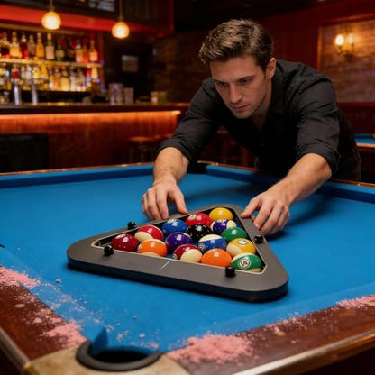 Billiard Rack System, Adjustable Triangle and Diamond Locker for 8-Ball and 9-Ball Pool Balls, Essential Billiards Accessories for Professional Play - color: Diamond-stand