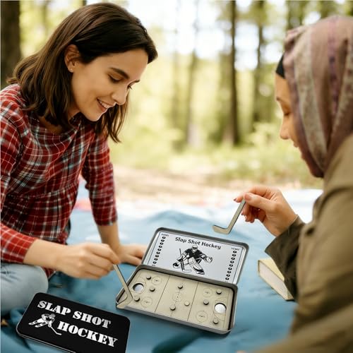 Hockey Travel Game,Tabletop Hockey Games,Hockey Board Game,Travel Game Baseball Football Knuckle Dice Table Game for Adults (Hockey) - color: Hockey