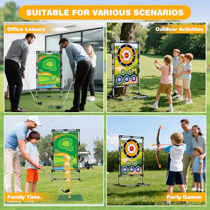 Golf Chipping Game Set – Double-Sided Mat with Stand, Fun Practice Game for Kids & Adults, Indoor & Outdoor Use