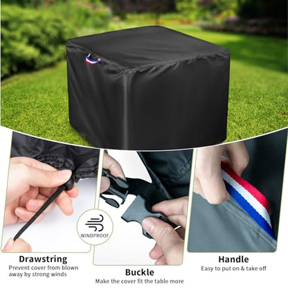 42 x 42 Patio Table Cover, 42 Inch Square Patio Table Cover for Outdoor Furniture Waterproof, Heavy Duty Protective Covers Fit Square Tabletop