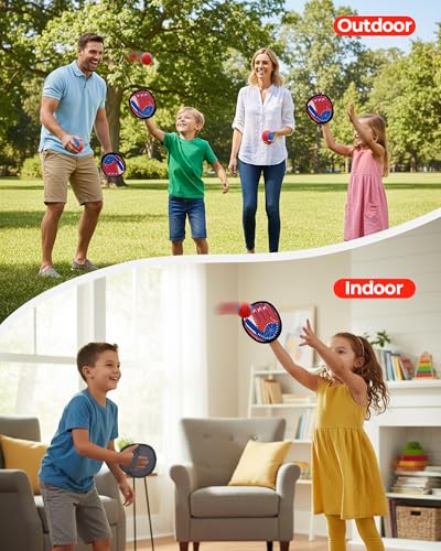 Toss and Catch Ball Game Set, Toddler Baseball Glove for Beach Pool Yard, Kids Sports & Outdoor Play Toys with Family, Fun Birthday Gift for Ages 3 4 5 6 7 8-12 Year Old Boys Girls - style: Toss and Catch Ball Game Set
