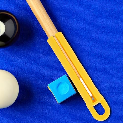 Toyvian 5pcs Pool Cue Hangers 11cm Yellow Billiard Accessories Wall-mounted Cue Storage Holders for Racks and Billiards Room Organization