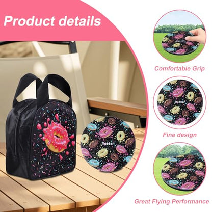 CROWN ME Disc Golf Set, Donut Starter Disc Golf Disc Set with Nice Donut Printing Bag - size: 6 Pack