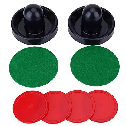 Air Hockey Pushers Set,2PcsAir Hockey Pushers and 4Pcs Air Hockey Pucks,Ice Hockey Replacement Pushers Pucks Goalies Set Table Game Accessories Baseball and Softball Supplies