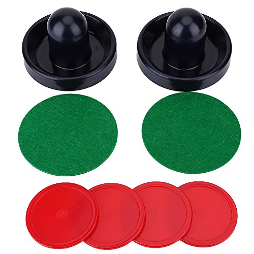 Air Hockey Pushers Set,2PcsAir Hockey Pushers and 4Pcs Air Hockey Pucks,Ice Hockey Replacement Pushers Pucks Goalies Set Table Game Accessories Baseball and Softball Supplies