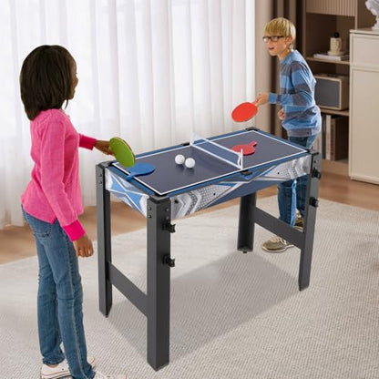 5-in-1 Multi Game Table, Combo Game Table with Billiards, Hockey, Table Tennis, Arrow Shooting, Basketball, Kids and Adults Gifts for Home, Arcade, Game Room-All Accessories Included