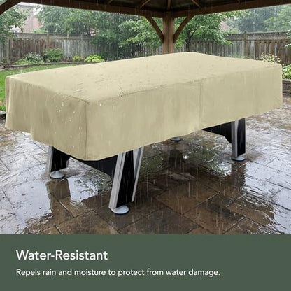 Covermates Elite Air Hockey Table Cover – Water-Resistant, All-Weather Game Table Protector with Touch Fastener Closures, Durable Polyester Indoor Outdoor Cover, 84W x 44D x 15H, Khaki