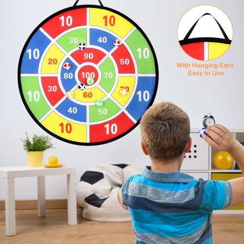 Accmor 29" Large Dart Board for Kids, Kids Dart Board with Sticky Balls, Boys Toys, Backyard Indoor Outdoor Fun Party Play Game Toys Gifts for Boys Girls