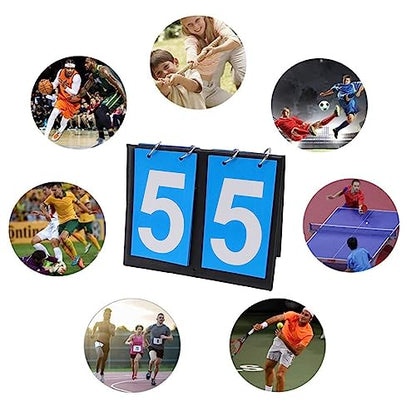 Tyenaza Multi - Sport Tabletop Flip Scoreboard, Portable 2/3/4 Digit Counter – Perfect for Football, Basketball, Volleyball