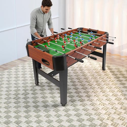 8 Rods Foosball Table 47" Full Size Soccer Table with Football, Foosball Game Table for Adults, for Home Arcade Game Room, 47.2" L x 24" W x 31.8" H