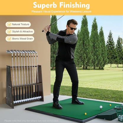 10-Hole Golf Club Organizers Holder, Cue Billiard Sticks Golf Putter Rack Shelf Floor Stand Clubs Display Stand Holds 10 Golf Pool Sticks Sports Supply - style: style 7