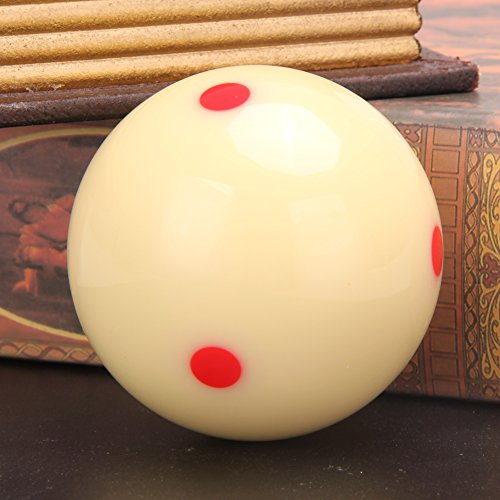 Red Dot Cue Ball, AAA-Grade PRO 6 Dot Billiard Practice Training Measle Que Ball - 2 1/4"