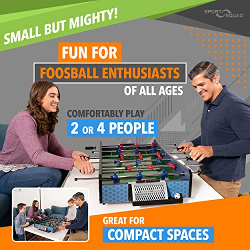 Sport Squad Foosball Table - Soccer Table - Wood Foosball Table for Kids & Adults - Bar Game Table, Game Room for Home - Easy Assembly, Built Tough for High Volume Play