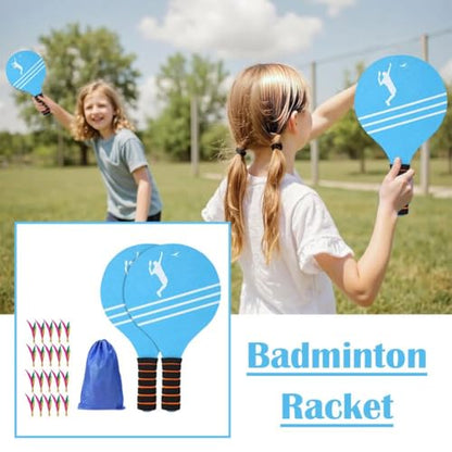 22PCS Beach Paddle Ball Set for Kids & Adults, Outdoor Toss and Catch Game with Balls & Shuttlecocks, Portable Beach Toys for Backyard, Camping, Pool, Family Party Games
