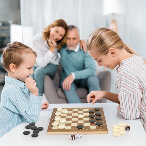30-piece Ceramic Game Set for Checkers Pieces, Backgammon Sets, and Chess - Compatible with Checker Board Game, Backgammon Pieces, and Chess Pieces only - color: Black and White, size: 27MM