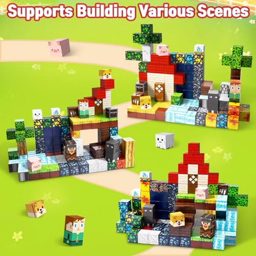 Intoypad 150PCS Magnetic Blocks for Kids, 0.8in Magnetic Building Block Toys for Boys Girls Age 3 4 5 6 7 8 9 10 Magnet Cubes Game Magnetic Tiles STEM Toys Christmas Birthday Gifts for Kids Toddlers - style: 150Pcs