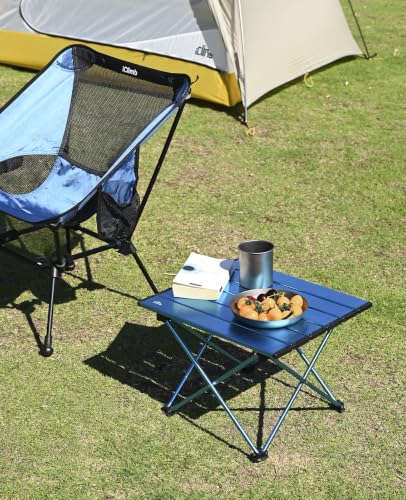 iClimb Ultralight Compact Camping Folding Table with Carry Bag (Blue - S) - color: Blue, size: Small
