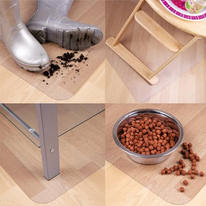Marvelux Clear Floor Protector Mat, Multi-Purpose PVC Hardwood Floor Protection Mat, Durable Waterproof Plastic Floor Covering, Rectangular, 35.5" x 47" Home and Office Desk Mat - size: 35.5" x 47"