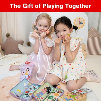 Magnetic Puzzle Box for Kids Ages 3-5 – 30+ Pcs Mermaid Travel Game – Fine Motor Skills & Imagination – Quiet Road Trip & Airplane Activities – Great Gift for Girls Boys - color: Mermaid