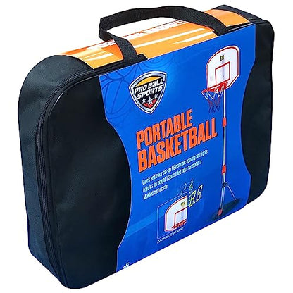 Pro Ball Portable Electronic Scoreboard Basketball Hoop for Kids, Adjustable Height Design up to 65”