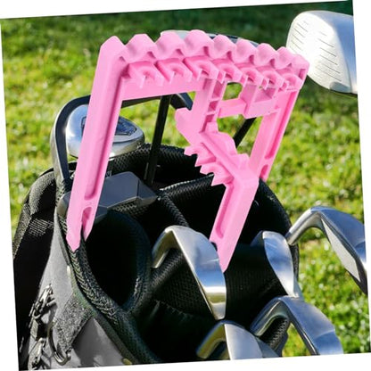Golf Club Storage Rack Lightweight Portable Holder for Multiple Golf Shafts Stylish Pink for Home Garage