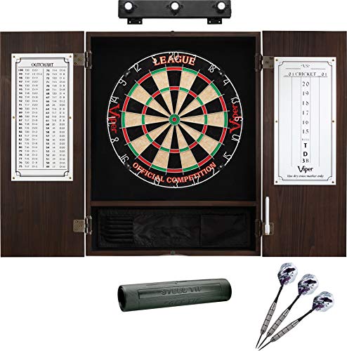 Viper League Sisal Dartboard Lights Throw Line Marker - color: Espresso, style: Mat Throw Line