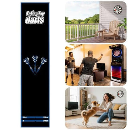 Dart Rug - Floor Protection with Throw Line Non-Slip Portable | Protective Dart Mat - for Recreation Center Sports Club Basement Entertainment Area Garage Dormitory - size: B